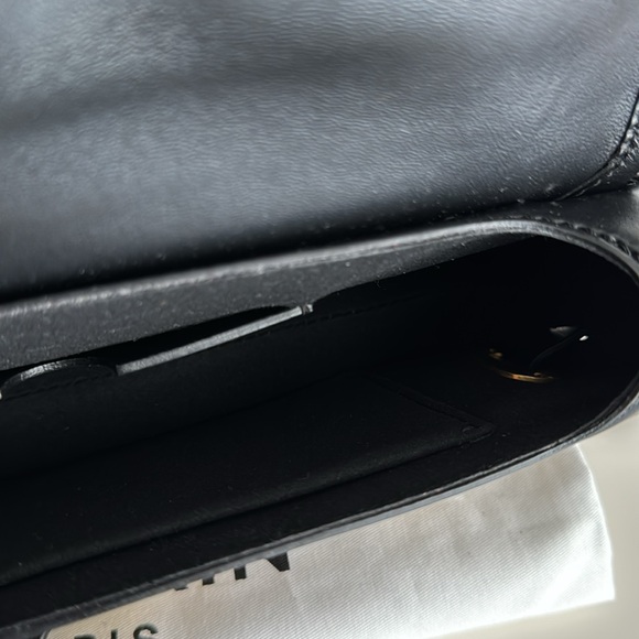 BALMAIN *NEW* Black Leather Top Handle Leather Bag with Crossbody Strap - Picture 12 of 16